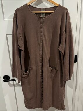 NEW Blue Fish tunic 93 brown organic cotton dress with pockets one size